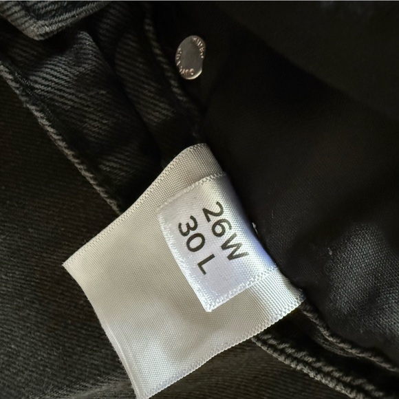 Outland Denim Abigail High Rise Girlfriend Organic Cotton Jeans Aged Black Sz 26 - Picture 14 of 16
